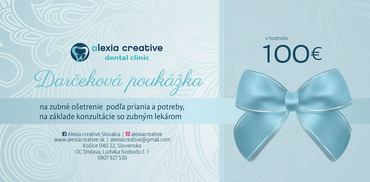 zubné ošetrenie - darčeková poukážka 100 €